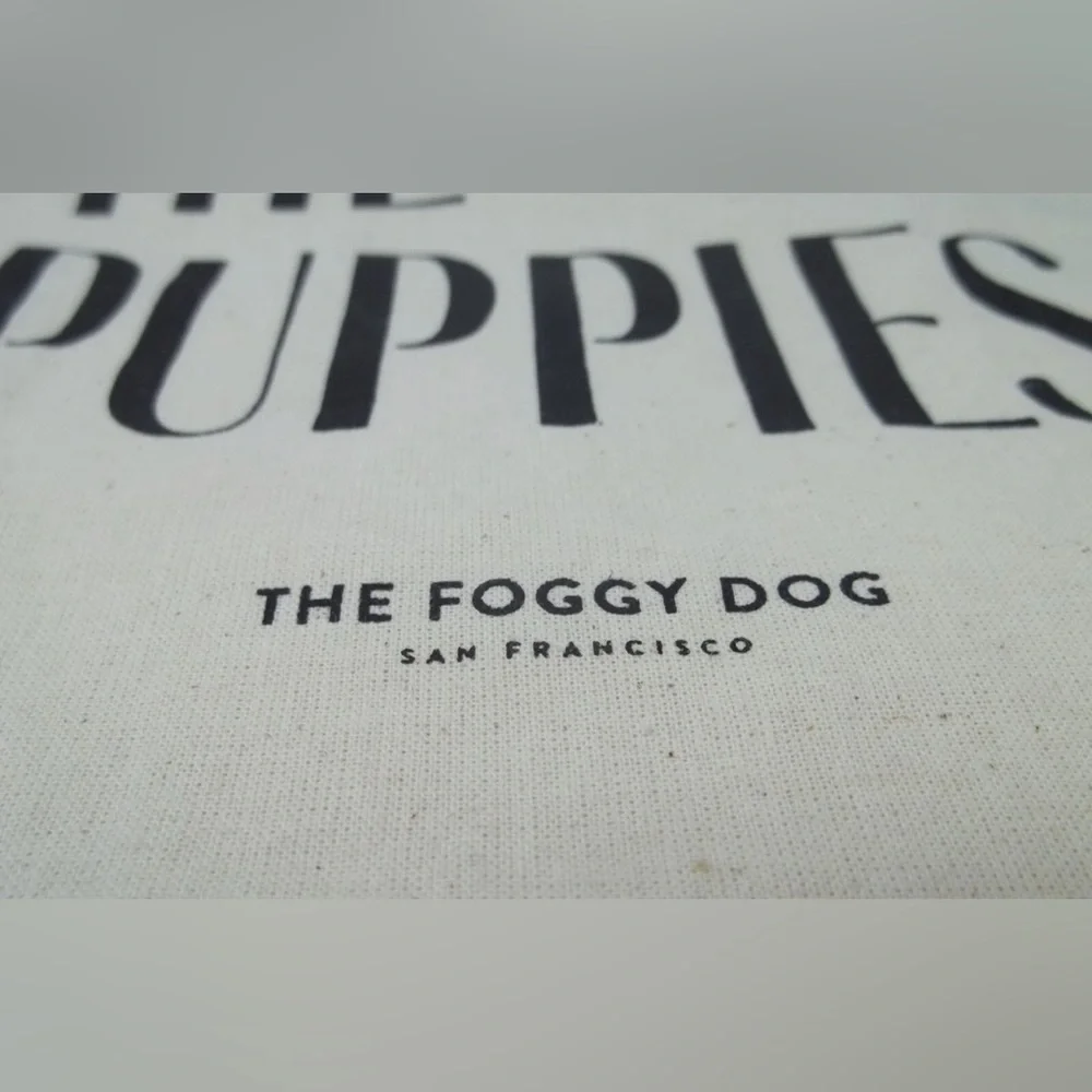 The Foggy Dog Bag Drawstring Pouch Pet All the Puppies 11 3/4 x 8